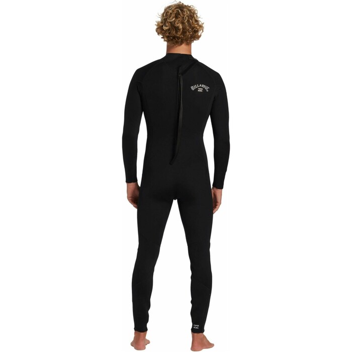 2024 Billabong Men Foil 4/3mm Back Zip Neopreno ABYW100235 - Black